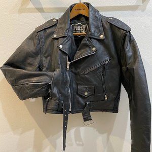 Vintage Leather Haight-Ashbury MC Jacket, Sz M